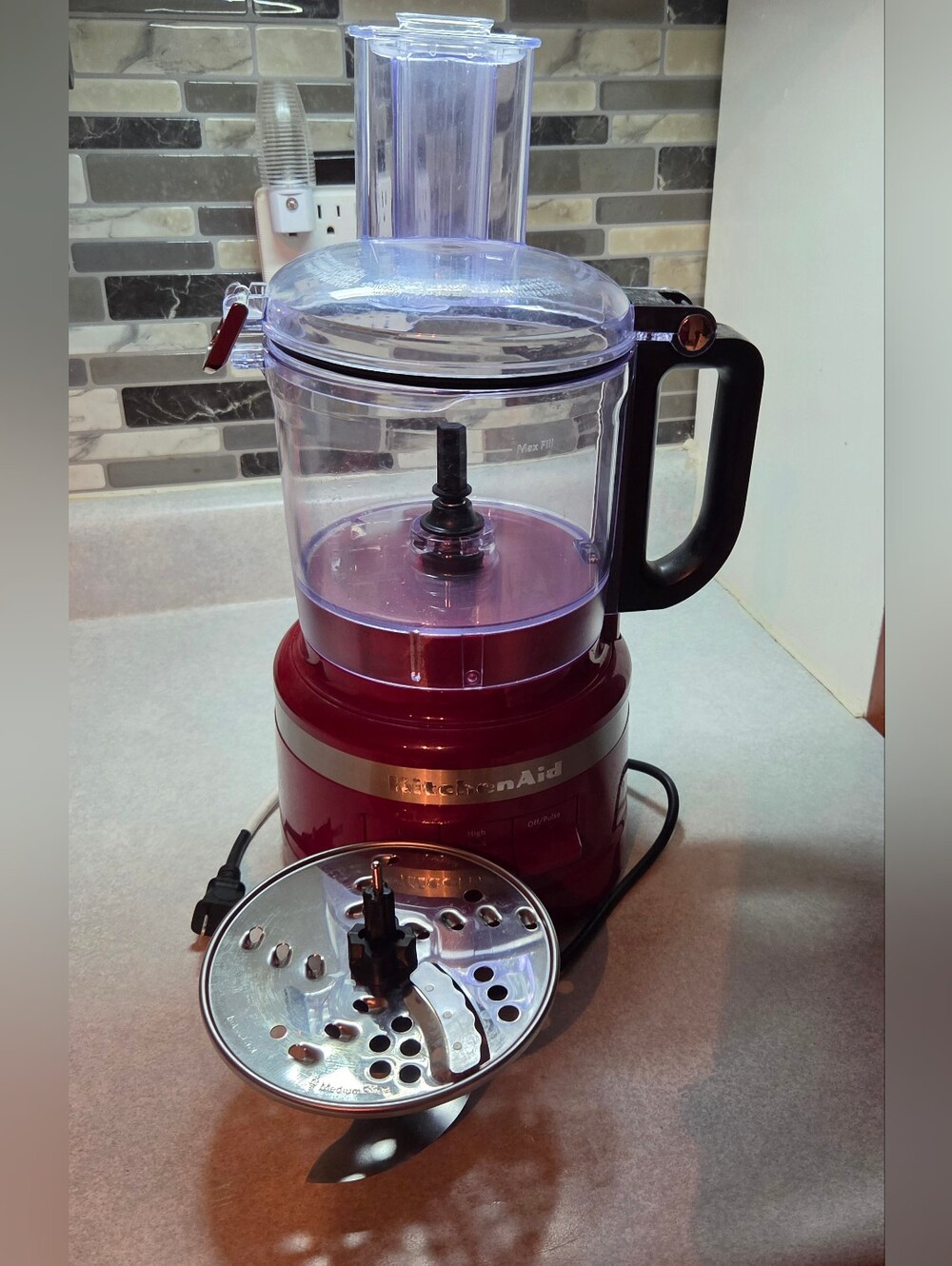 KitchenAid 7 Cup Red Food Processor with Attachments